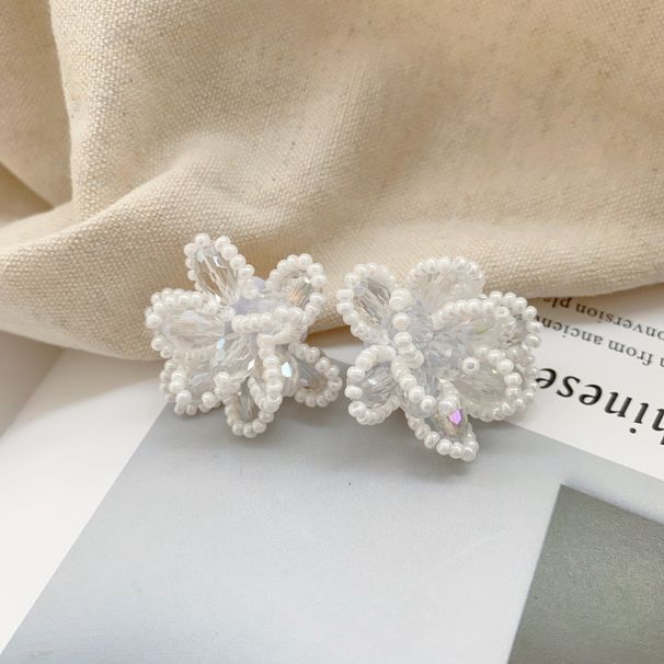 Vintage French Girly Feeg Natural Shell Wers Niche Small Fragrance White Fritillary Design Sense Earrings_ipsvogv.com