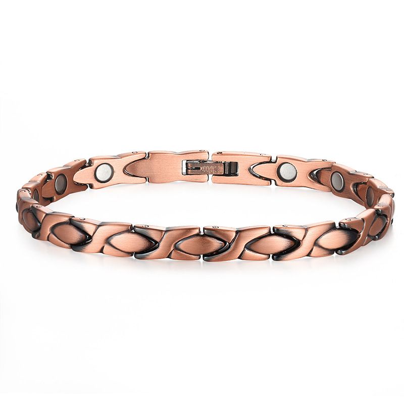 Small fish shaped retro red copper bracelet anti static electromagnetic suction bracelet men's bracelet jewelry bracelet women's bracelet_ipsvogv.com
