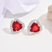 Unisex Hot Selling Love Crystal Glass Heart Shaped Earrings For Women Suitable For Women To Wear At Christmas_ipsvogv.com