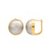 S925 Sterling Silver Niche Design Silk Two-color Ear Buckle Simple INS Earrings Ear Jewelry_ipsvogv.com