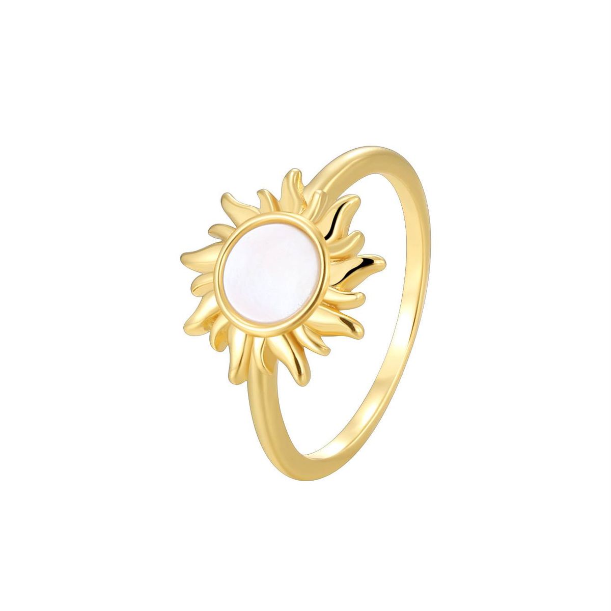 Bohemian Holiday Style Sun Drop Glue Ring Female Copper Gold Plated Elegant Fashion Index Finger Ring_ipsvogv.com