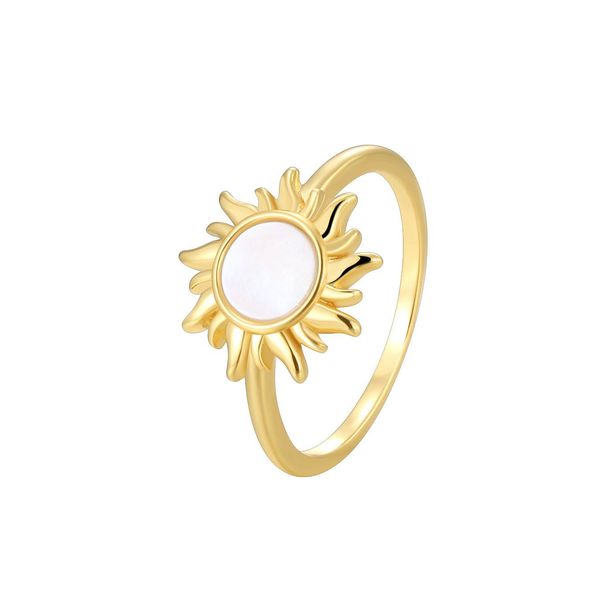 Bohemian Holiday Style Sun Drop Glue Ring Female Copper Gold Plated Elegant Fashion Index Finger Ring_ipsvogv.com