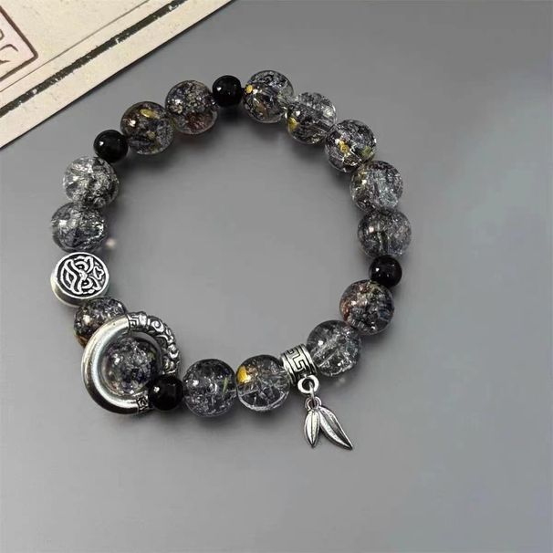 Mokawa Ancient Stle Glass Bead Handmade Women's Bracelet, Niche Design, Couple Bracelet, Men's New Chinese Stle_ipsvogv.com