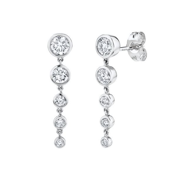 Women's Jewelry S925 Silver Needle Chain With Diamond Earrings And Earrings Creative And Versatile Simple Zircon Micro Inlaid Earring Accessories_ipsvogv.com