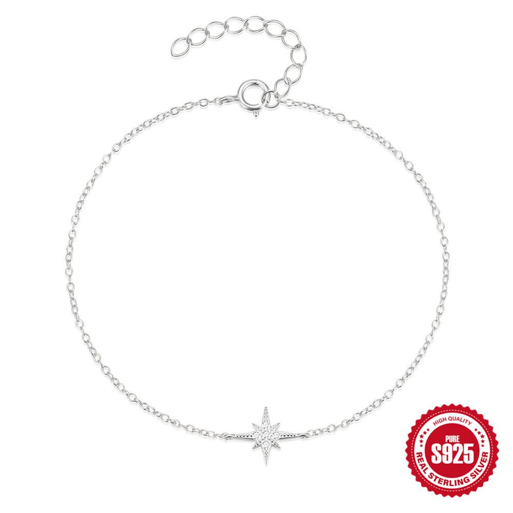 Women's Jewelry 925 Sterling Silver Octagonal Star Diamond Bracelet Temperament Personality Niche Design Bracelet_ipsvogv.com