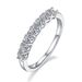 S Pure Silver Mosang Diamond Seven Princess Pai Shou Net Red Closed Ring Fashion Simple And Versatile_ipsvogv.com