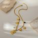 Peach Heart & Butterfly Pendant Necklace - Stainless Steel Lightweight Jewelry That Never Fades_ipsvogv.com