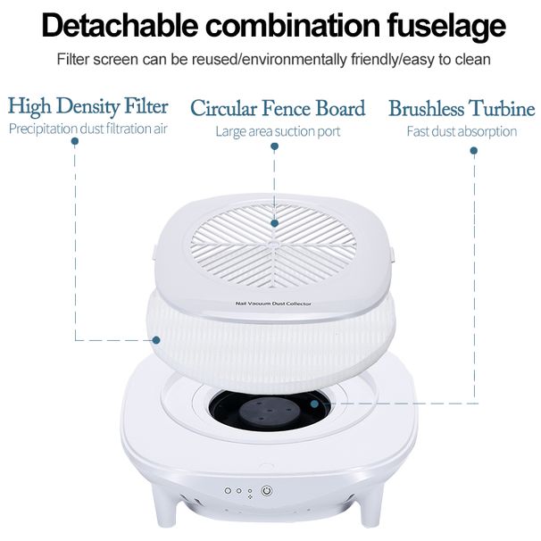 48W Strong Nail Dust Collector Nail Vacuum Cleaner Suction Nail Dust Collector Machine Powerful Nail Art Tool for Nails_ipsvogv.com