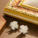 Korean Version Exquisite Sweet Small Fragrant Wind Drip Oil Inlaid With Pearls, Four Leaf Clover Earrings, Cute And_ipsvogv.com