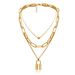 Women's Heart Retro Necklace Personality Multi Layer Alloy Necklace Creative Necklace Female_ipsvogv.com
