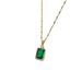 Crystal Studded Diamond Geometric Square Necklace, Emerald Personalized Collarbone Chain, Ladylike Temperament, Niche_ipsvogv.com