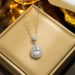 Necklace for Women: Versatile, Advanced, Colorless Emerald Necklace, Droplet Shaped Zircon Live Network, Red Titanium_ipsvogv.com