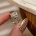 Handheld Flower New Pigeon Exquisite Niche Light Luxury Index Finger High-end Zircon Fashion Temperament Ring Girlfriend_ipsvogv.com