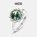 S925 Silver Green Moss Ring Water Grass Agate Fashion Noble Temperament_ipsvogv.com