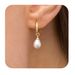 Women’s Jewelry Set Fashion Hot Sales Real Gold Brass Electroplating Geometric Round Water Drop Pearl Earrings High End Ladies Earrings_ipsvogv.com