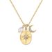 Fashion 14K Gold Necklace Baroque Pearl Star Moon Diamond Pendant Female_ipsvogv.com