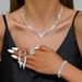 Bridal Jewelry Necklace Three Piece Rhinestone Claw Necklace Jewelry Set Wholesale E Commerce Supply_ipsvogv.com