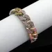 Stainless Steel Womens Iced Out Chain Bracelet Shine Crystal Diamond Pink Sier Cuban Link Miami Hip Hop Love Lovely_ipsvogv.com