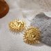 Women’s Jewelry Set Fashion Retro Earrings Gold Plated Flower Heart Starfish Bow Oversized Exaggerated Sun Earrings_ipsvogv.com