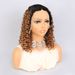 Short Bob Wig 100% Human Hair Wig Highlight Ombre Hair 13x4 Frontal Lace Hair For Women_ipsvogv.com