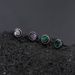 Black Gold Single Diamond Round Men's Six Color Simple Meteor Shower Earrings, Women's Personality Versatile, Niche_ipsvogv.com