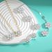 Silver Moissanite Necklace Simple And Fashionable Seven Diamond Flower Clavicle Necklace Female_ipsvogv.com