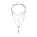 Queen head portrait pendant necklace for women Temperament multi layer rose necklace_ipsvogv.com