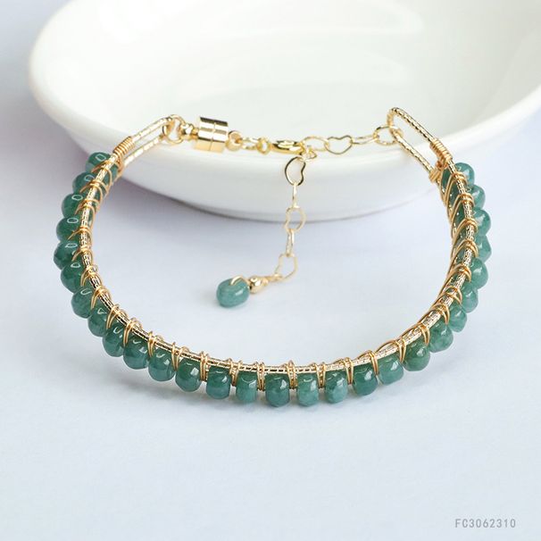 Natural Jade Blue Water Abacus Bead Bracelet Jade Bracelet_ipsvogv.com
