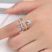 Hot Selling Tricolor Detachable Ring, Women's Personalized Micro Inlaid Zircon Pin Ring_ipsvogv.com