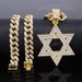 Unisex Rap Full Diamond Hollow Six Pointed Star Pendant David Star Hip Hop Jewelry Necklace_ipsvogv.com