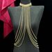 Fashion multi layer rhinestone tassel body chain summer beach party sexy fashion full diamond body chain_ipsvogv.com