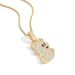 Unisex Hip Hop Cartoon Ghost Pendant T Square Zircon Personality Full Diamond Men's Hip Hop Necklace Niche Accessories_ipsvogv.com