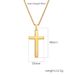 Stainless Steel Fried Dough Twists Snake Bone Cuba Chain Double Cross Pendant Jewelry Titanium Necklace_ipsvogv.com