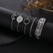 New Jewelry Open Wide Elephant Totem Moon Compass Geometry 5-piece Set Bracelet_ipsvogv.com