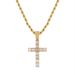 Hip Hop Cross Pendant Micro Set Zircon Necklace Trendy Men's Jewelry Bling_ipsvogv.com