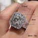 Cao Shi's New Creative Round Diamond Hearts And Eight Arrows Zircon With Full T Square Engagement Ring_ipsvogv.com