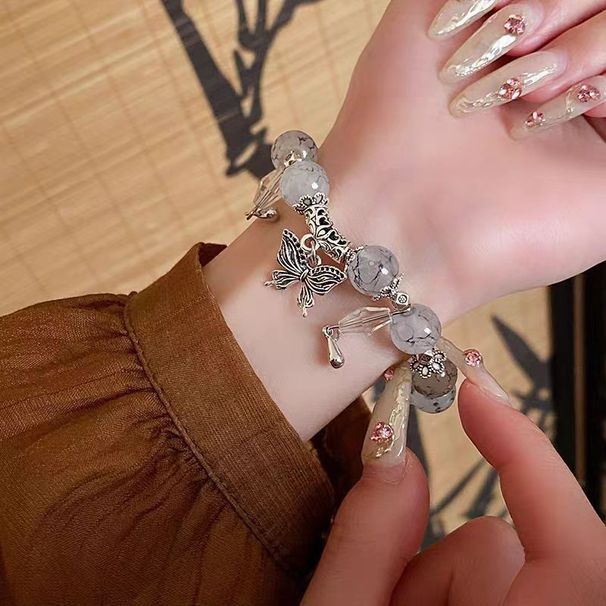 New Butterfly Glass Bead Crystal Niche Fashion, Chinese Style Simple And Versatile Bracelet, Bracelet Accessories_ipsvogv.com