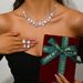 Jewelry & Accessories Fashion Round Crystal Necklace Earrings Zircon Rhinestone Bridal Accessories Ruby_ipsvogv.com