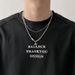 Black Zircon Double Layer Mang Star Necklace for Men's Ins Trendy and Handsome Hip Hop niche Design High Grade New Versatile Jewelry_ipsvogv.com