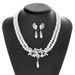 New Jewelry Set Pearl Necklace Earrings Bridal Wedding Evening Dress Accessories_ipsvogv.com