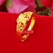 Opening Car Flower Brass With Plated Ring, Vietnamese Sha Jin Women's Gold Ring_ipsvogv.com