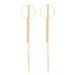 Geometric Hollow Round Long Fringed Earrings, Fashionable Light Luxury Niche Long Earrings Spice Girl_ipsvogv.com