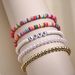 Bohemian Candy Color Ethnic Style Colorful Soft Pottery Rice Pearl Bracelet Love 5-piece Set_ipsvogv.com