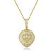 INS New Lion Head Full Zircon Hip Hop Trendy Two Color Pendant Men's Jewelry Series Necklace Accessories_ipsvogv.com