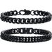 Star Alloy Stainless Four-Sided Polished Wide Thickened Hip-Hop Dominant Titanium Steel Bracelet Cuban Chain Punk_ipsvogv.com