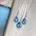 Red Deer Full Body S Pure Silver Sea Blue Treasure Pendant Water Drop Necklace Light Luxury Daily Versatile Clavicle_ipsvogv.com