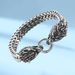 Nordic Dominant Wolf Head Viking Chain Stainless Men's Titanium Steel Hip Hop Bracelet_ipsvogv.com