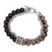 Tiger Eye Stone Luck Beads Titanium Steel Bracelet Men's Non Fading Personality Versatile Women's High End Handmade Accessories Bracelet_ipsvogv.com