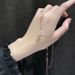 Titanium Steel New Necklace Women's Rose Gold Double Ring Letter D Set Diamond Collar Chain Fashion Light Luxury Jewelry_ipsvogv.com