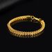 Stainless Steel Fashion Hip-Hop Double Row Front And Back Chain Men's Personality Punk Braided Bracelet Jewelry_ipsvogv.com